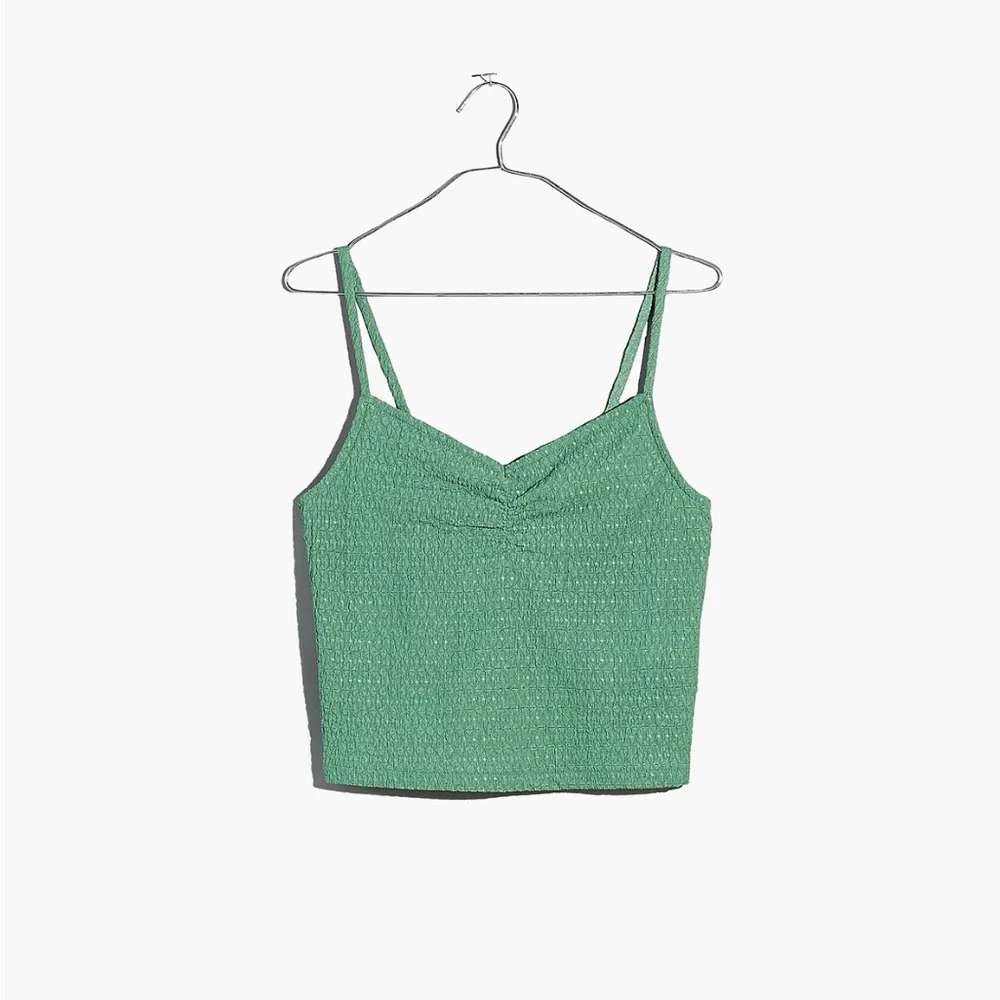 Madewell Crinkled Ruched-Front Cami Tank Top - Picture 6 of 6